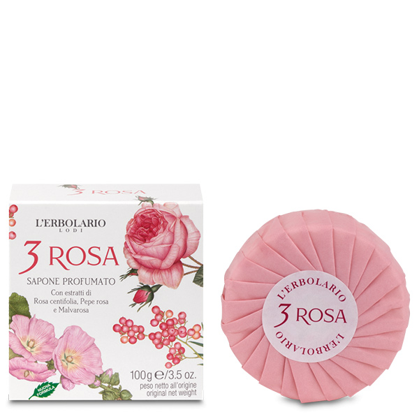 L'Erbolario 3 Rosa Sapone 100 g - Dolomiti e Natura