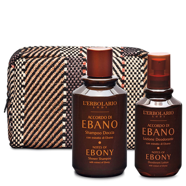 L'Erbolario Accordo Di Ebano Beauty-Set Corpo Shampoo Doccia 250 ml + Lozione Deodorante 100 ml - Dolomiti e Natura