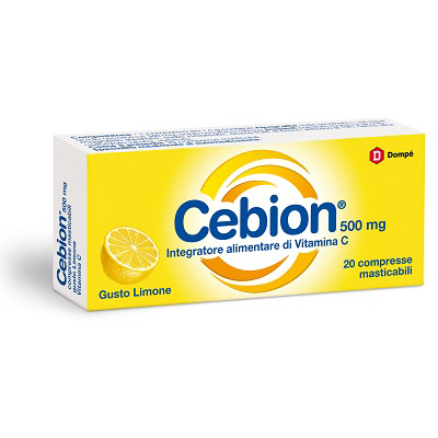 Cebion Masticabile Limone Vitamina C 500 mg 20 Compresse - Dolomiti e Natura