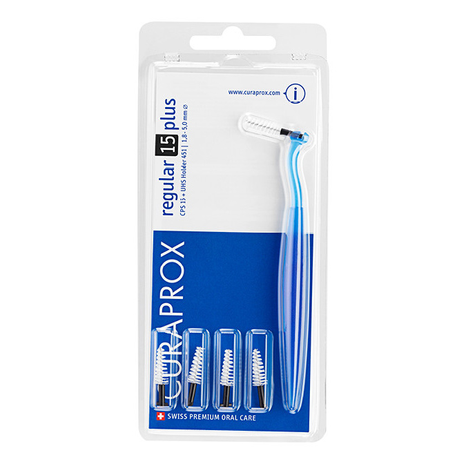 Curaprox CPS 15 Regular Plus Nero 5 Scovolini + Manico - Dolomiti e Natura
