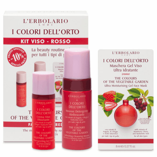 L'Erbolario I Colori Dell'Orto Rosso Kit Viso Edizione Limitata - Dolomiti e Natura