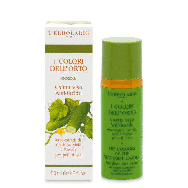 L'Erbolario I Colori Dell'Orto Verde Crema Viso Anti-Lucido 50 ml - Dolomiti e Natura