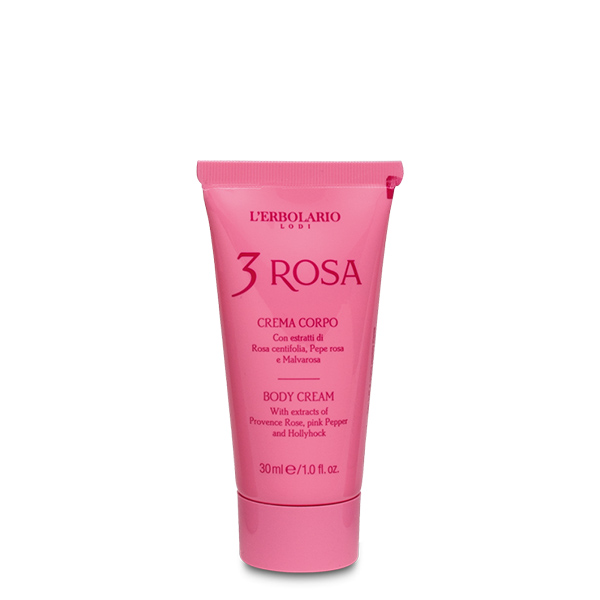 L'Erbolario 3 Rosa Crema Corpo Minitaglia 30 ml - Dolomiti e Natura