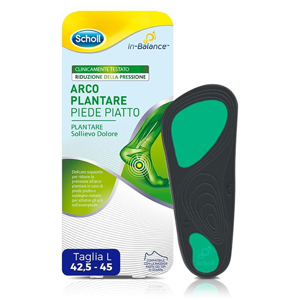 Scholl Plantare Arco Per Piedi Piatti Misura L 42,5-45 1 Paio - Dolomiti e Natura