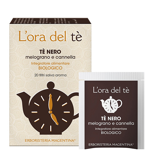 Erboristeria Magentina Tè Nero Melograno E cannella Bio 20 Filtri  - Dolomiti e Natura
