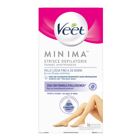 Veet Minima 16 Strisce Depilatorie Corpo Gambe - Dolomiti e Natura