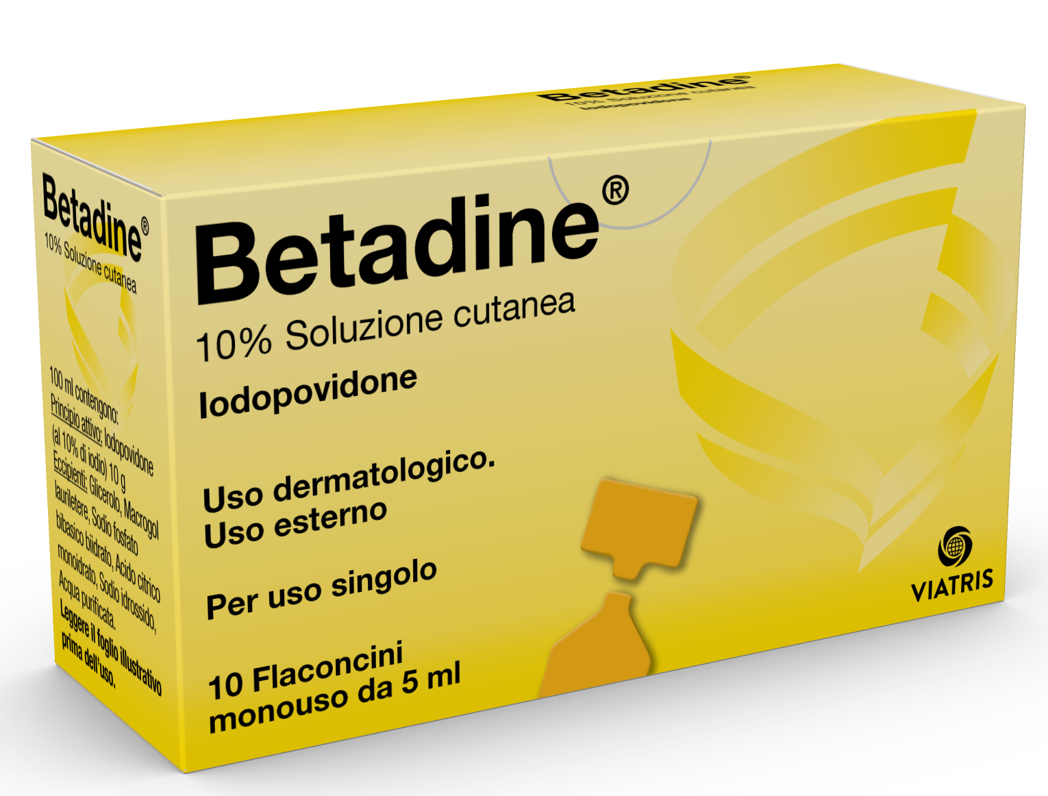 Betadine Soluzione Cutanea 10 Flaconcini Monouso 5 ml - Dolomiti e Natura