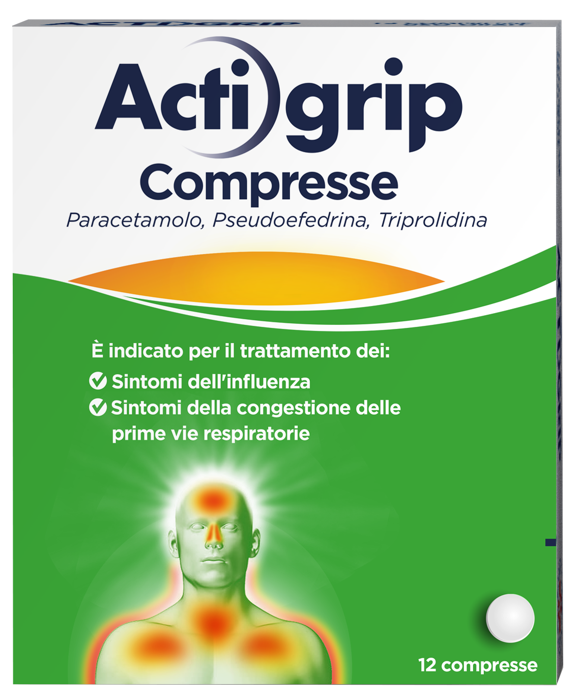 Actigrip 12 Compresse 2,5+60+500 mg - Dolomiti e Natura