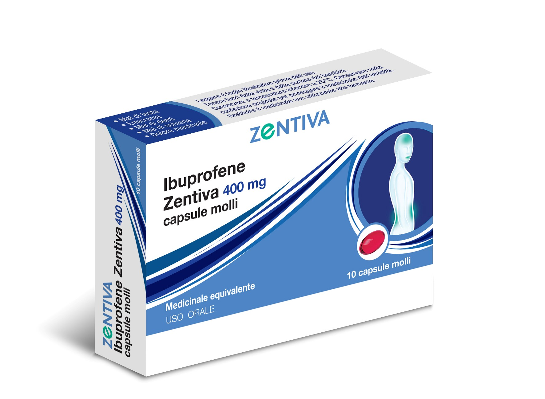 Ibuprofene Zentiva 10 Capsule Molli 400 mg - Dolomiti e Natura