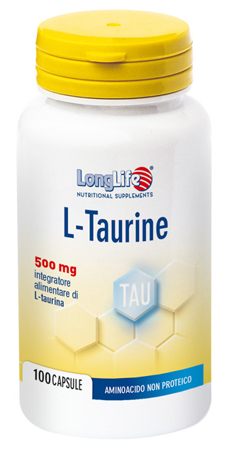 LONGLIFE L-TAURINE 500 MG 100 CAPSULE DI GELATINA DA 6,2 G - Dolomiti e Natura