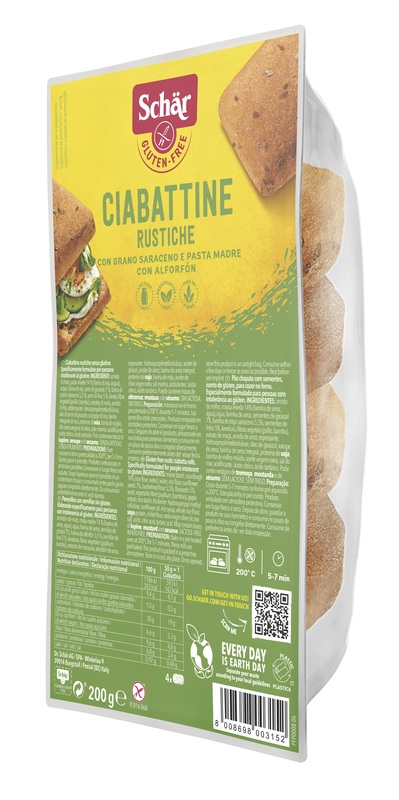 SCHAR CIABATTINE RUSTICHE SENZA LATTOSIO 200 G - Dolomiti e Natura