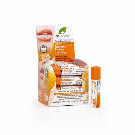 Dr. Organic Manuka Honey Lip Balm Balsamo Labbra 5,7 ml - Dolomiti e Natura