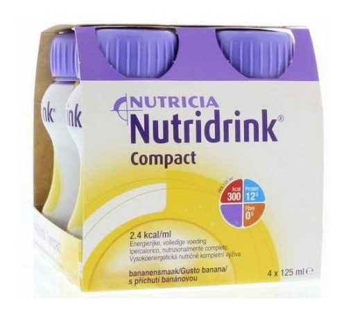 NUTRICIA NUTRIDRINK COMPACT GUSTO BANANA 4 BOTTIGLIE DA 125 ML - Dolomiti e Natura