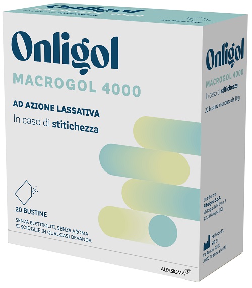 ONLIGOL MACROGOL 4000 20 BUSTINE 10 G SENZA ZUCCHERO - Dolomiti e Natura