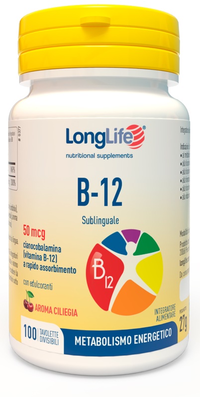 LONGLIFE B12 50MCG SUBLINGUALE 100 TAVOLETTE - Dolomiti e Natura