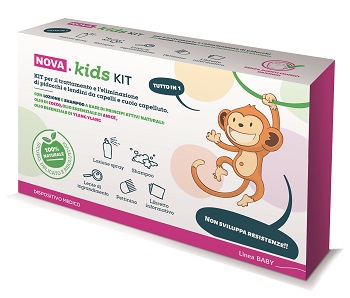 NOVA KIDS KIT LOZIONE SP + SHAMPOO + PETTINE PER ELIMINARE PIDOCCHI - Dolomiti e Natura