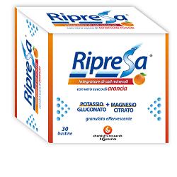 RIPRESA 30BUST 10G INTEGRATORE ALIMENTARE DI MAGNESIO E POTASSIO BUSTINE EFFERVESCENTI UTILE NEGLI STATI DI STANCHEZZA - Dolomiti e Natura