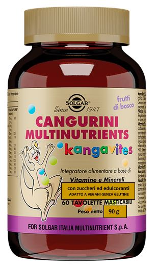 CANGURINI MULTINUTRIENTS FRUTTI BOSCO 60 TAVOLETTE MASTICABILI - Dolomiti e Natura