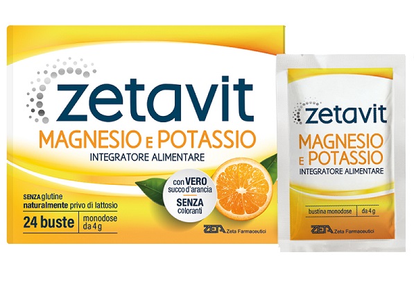 ZETAVIT MAGNESIO POTASSIO SENZA ZUCCHERO 24 BUSTINE DA 6 G - Dolomiti e Natura