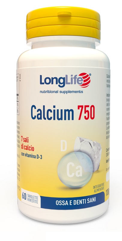 LONGLIFE CALCIUM 750 60 TAVOLETTE RIVESTITE SENZA GLUTINE - Dolomiti e Natura