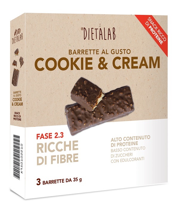 DIETALAB BARRETTA COOKIE & CREAM 3 BARRETTE DA 35 G - Dolomiti e Natura