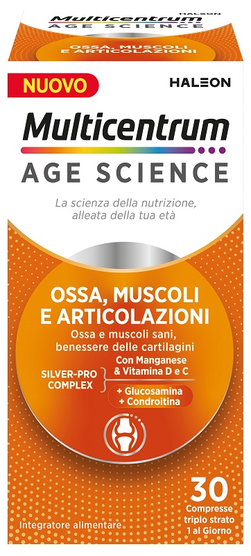MULTICENTRUM AGE SCIENCE OSSA MUSCOLI ARTICOLAZIONI 30 COMPRESSE - Dolomiti e Natura