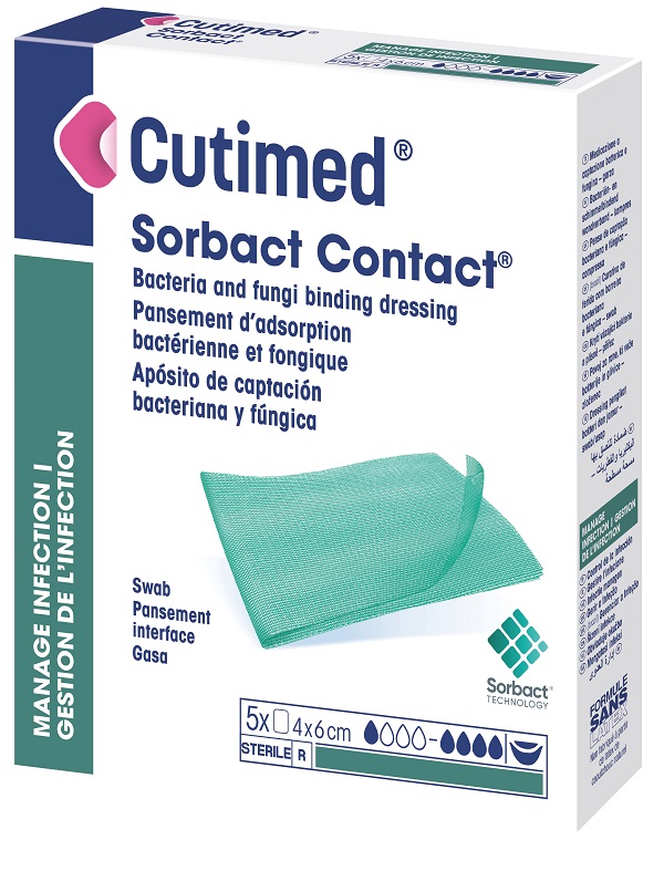 MEDICAZIONE IDROFOBICA CUTIMED SORBACT CONTACT 4X6 CM 5 PEZZI - Dolomiti e Natura