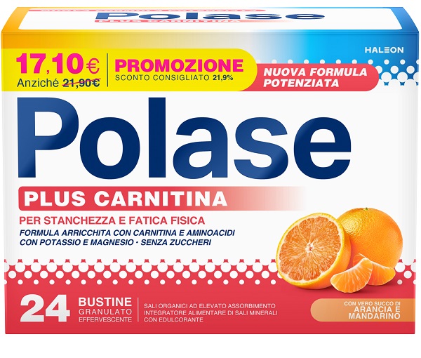 POLASE PLUS CARNITINA PROMO 24 BUSTINE GRANULATO EFFERVESCENTE DA 6,8 G - Dolomiti e Natura