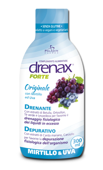 DRENAX FORTE ORIGINALE CON MIRTILLO E UVA 300 ML - Dolomiti e Natura