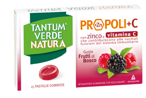 Tantum Verde Natura 15 Pastiglie Propoli+C Frutti Di Bosco - Dolomiti e Natura