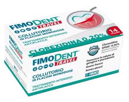 FIMODENT TRAVEL COLLUTORIO CLOREXIDINA SPDD 0,20% 14 FLACONCINI MONODOSE 10 ML - Dolomiti e Natura
