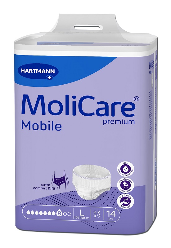 PANNOLINO PULL UP NOTTE MOLICARE MOBILE 8 GOCCE L 14 PEZZI CON IVA AL 22% - Dolomiti e Natura