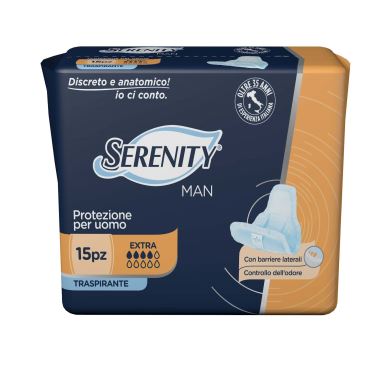 PANNOLINO SERENITY LIGHT MAN EXTRA CON ADESIVO O ALTRO FISSAGGIO 15 PEZZI - Dolomiti e Natura