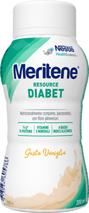 MERITENE RESOURCE DIABET VANIGLIA ALIMENTO IPERPROTEICO 28 VITAMINE E MINERALI 200 ML - Dolomiti e Natura