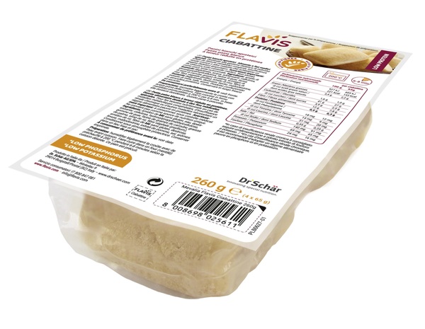 FLAVIS CIABATTINE PANINI BIANCHI APROTEICI 4 PEZZI DA 65 G - Dolomiti e Natura
