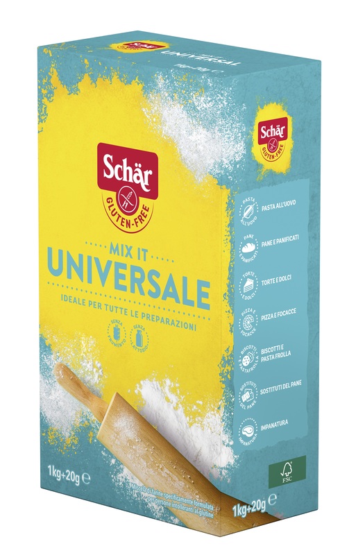 SCHAR MIX IT FARINA UNIVERSALE SENZA LATTOSIO 1 KG + 20 G - Dolomiti e Natura