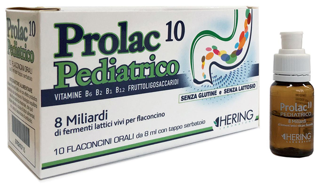 PROLAC10 PEDIATRICO FERMENTI LATTICI 10 FLACONCINI 8 ML - Dolomiti e Natura