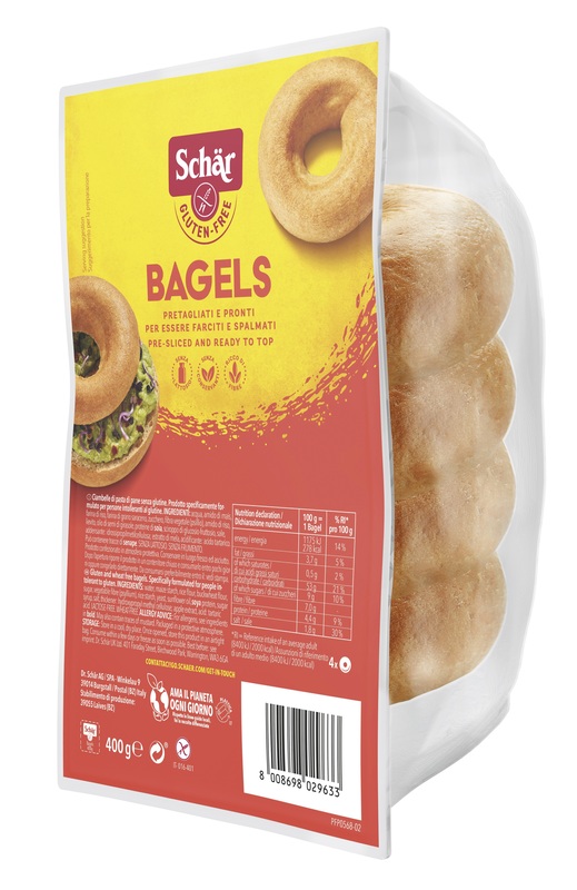 SCHAR BAGELS SENZA LATTOSIO 4 PEZZI DA 100 G - Dolomiti e Natura