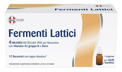 MATT DIVISIONE PHARMA FERMENTI LATTICI 4 MILIARDI CELLULE VIVE 12 FLACONCINI CON TAPPO DOSATORE 7 ML - Dolomiti e Natura