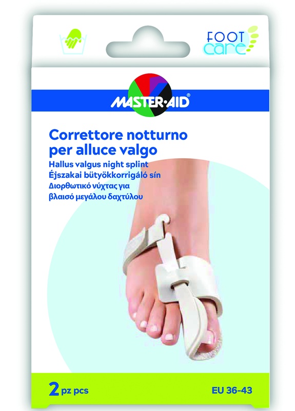 CORRETTORE NOTTE ALLUCE VALGO MASTER-AID FOOTCARE 36-43 2 PEZZI D10 - Dolomiti e Natura