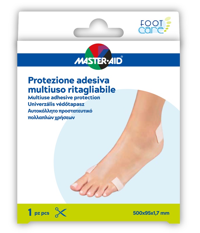 PROTEZIONE ADESIVA MULTIUSO MASTER-AID FOOTCARE RITAGLIABILE 50X9,5 CM A6 - Dolomiti e Natura