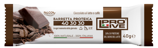 PROLIVE 40 30 30 BARRETTA PROTEICA CIOCCOLATO AL LATTE/CAFFE' 40 G - Dolomiti e Natura