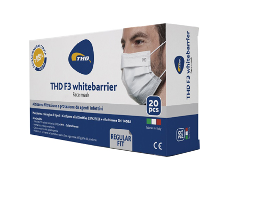 MASCHERINA CHIRURGICA THD MASK F3 BLUEBARRIER MULTI REGULAR 20 PEZZI - Dolomiti e Natura
