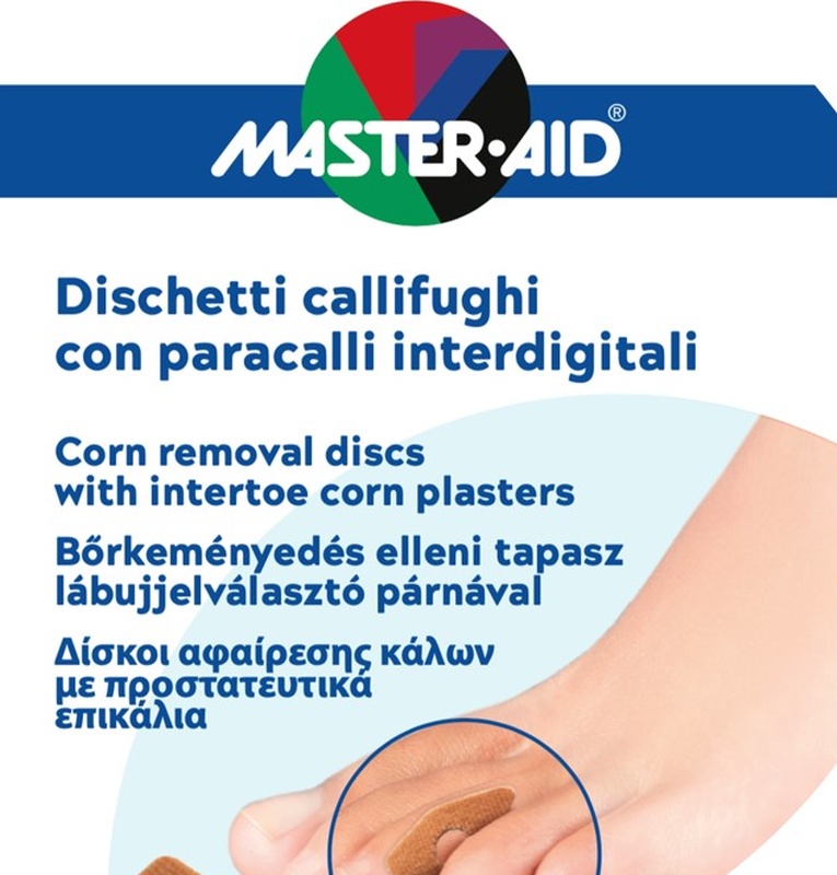 DISCHETTO CALLIFUGO 6 PEZZI + PARACALLO 6 PEZZI INTERDIGITALI MASTER-AID FOOTCARE B5 - Dolomiti e Natura