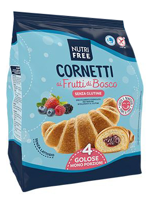 NUTRIFREE CORNETTI AI FRUTTI DI BOSCO 4 PEZZI DA 60 G - Dolomiti e Natura