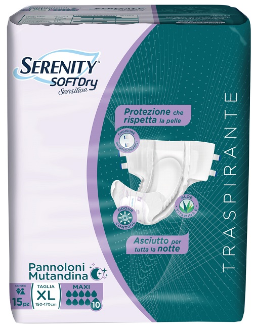 PANNOLONE MUTANDINA SERENITY SD SENSITIVE MAXI XL 15 PEZZI - Dolomiti e Natura