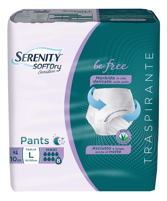 SERENITY PANTS SD SENSITIVE BE FREE MAXI L 10 PEZZI - Dolomiti e Natura