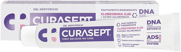 CURASEPT GEL DENTIFRICIO ADS DNA TRATTAMENTO RIGENERANTE 75 ML - Dolomiti e Natura