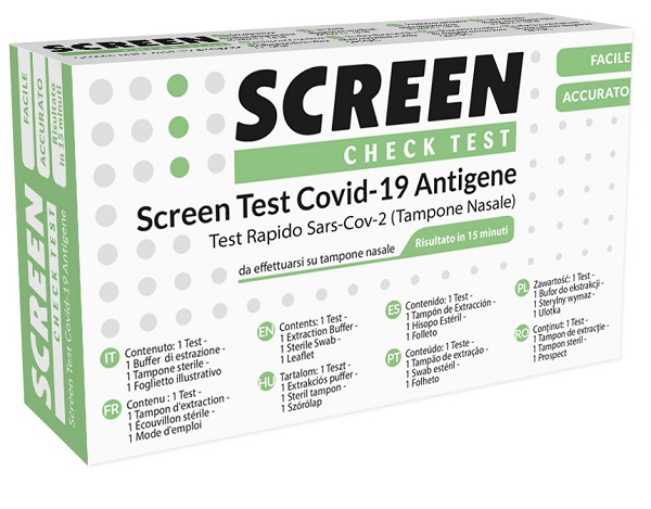 SCREEN TEST AUTODIAGNOSTICO ANTIGENICO RAPIDO COVID-19 SARS-COV-2 TAMPONI NASALI SELFTEST COVID TEST ANTIGENE SCREEN - Dolomiti e Natura