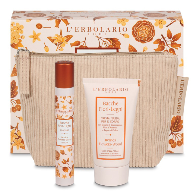BACCHE FIORI LEGNI BEAUTY POCHETTE FIORI D'ARANCIO PROFUMO 15 ML + CREMA FLUIDA CORPO 75 ML EDIZIONE LIMITATA - Dolomiti e Natura